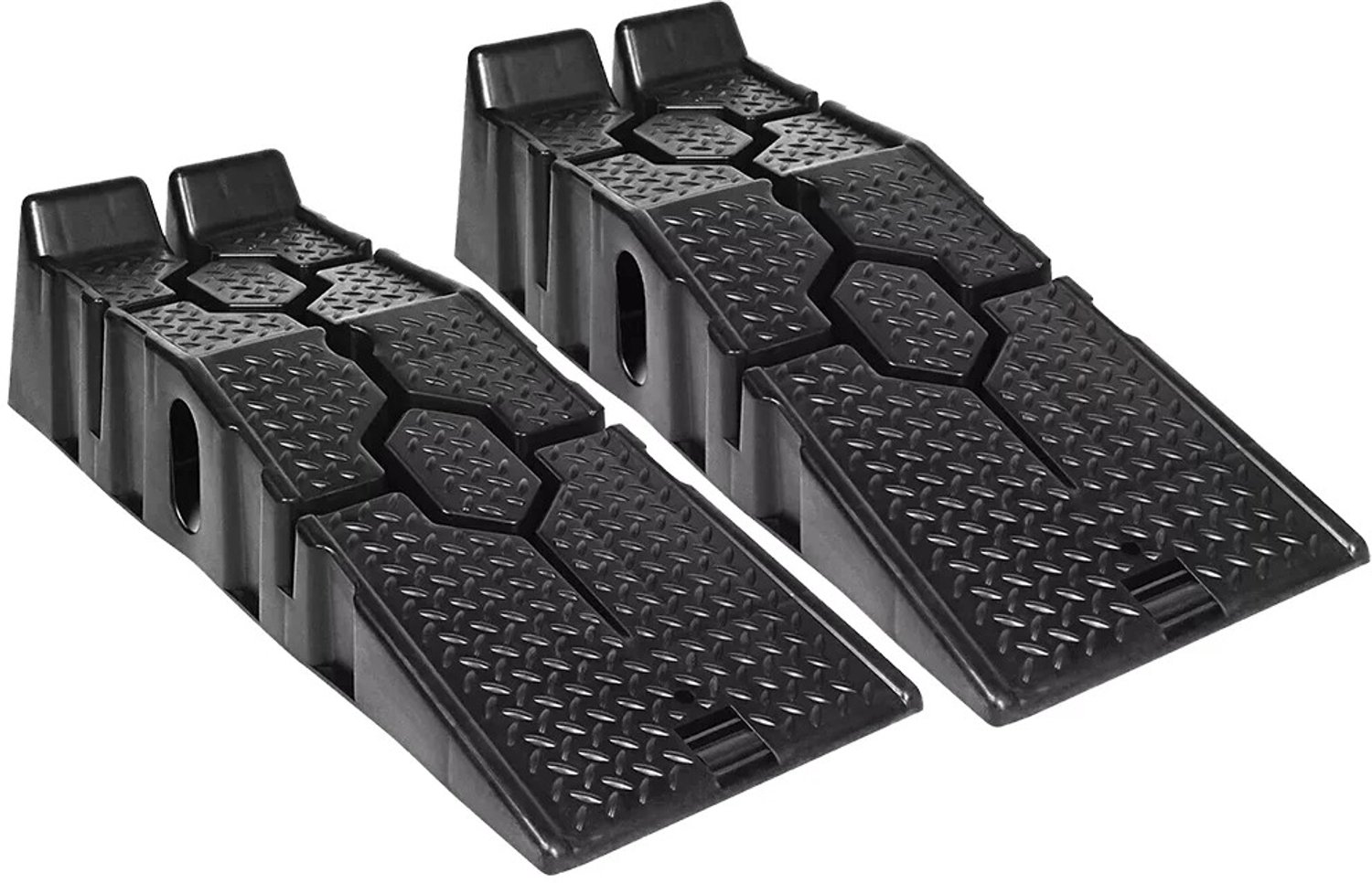 Tremeo Auto Oprijplaat - Oprijplaten - Set van 2 - Sterk PP-kunststof - Antislipprofiel - 17cm Hefhoogte - 3.000kg draagvermogen