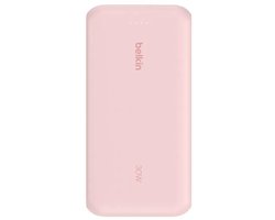 Belkin BoostCharge 20.000mAh Powerbank 30 watt met Geïntegreerde USB-C Kabel - Roze