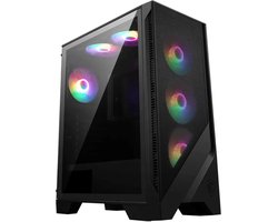 MSI MAG FORGE 120A AIRFLOW - PC Case - Behuizing - Compatibel voor ATX, Micro-ATX en Mini-ITX - Gehard glas - Zwart