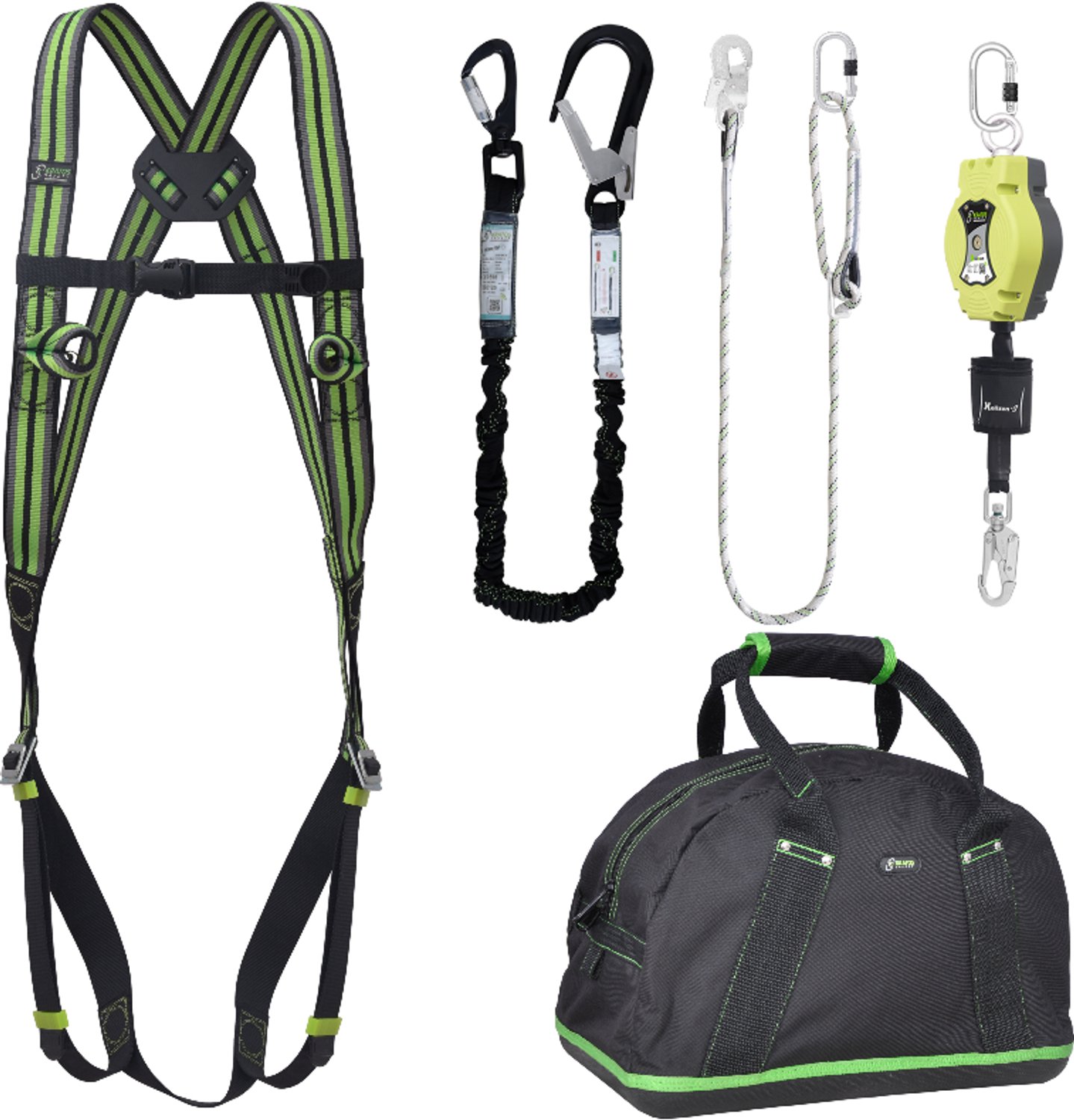 Kratos complete set valbeveiliging basic - Valstopblok - Elastische leeflijn - Werkpositielijn 2m