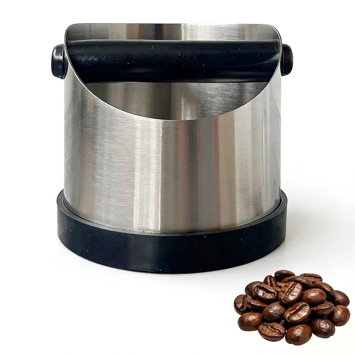 Roestvrijstalen Koffie Knock-Box met Geluidsabsorberende Afsluitstang (1,15L)