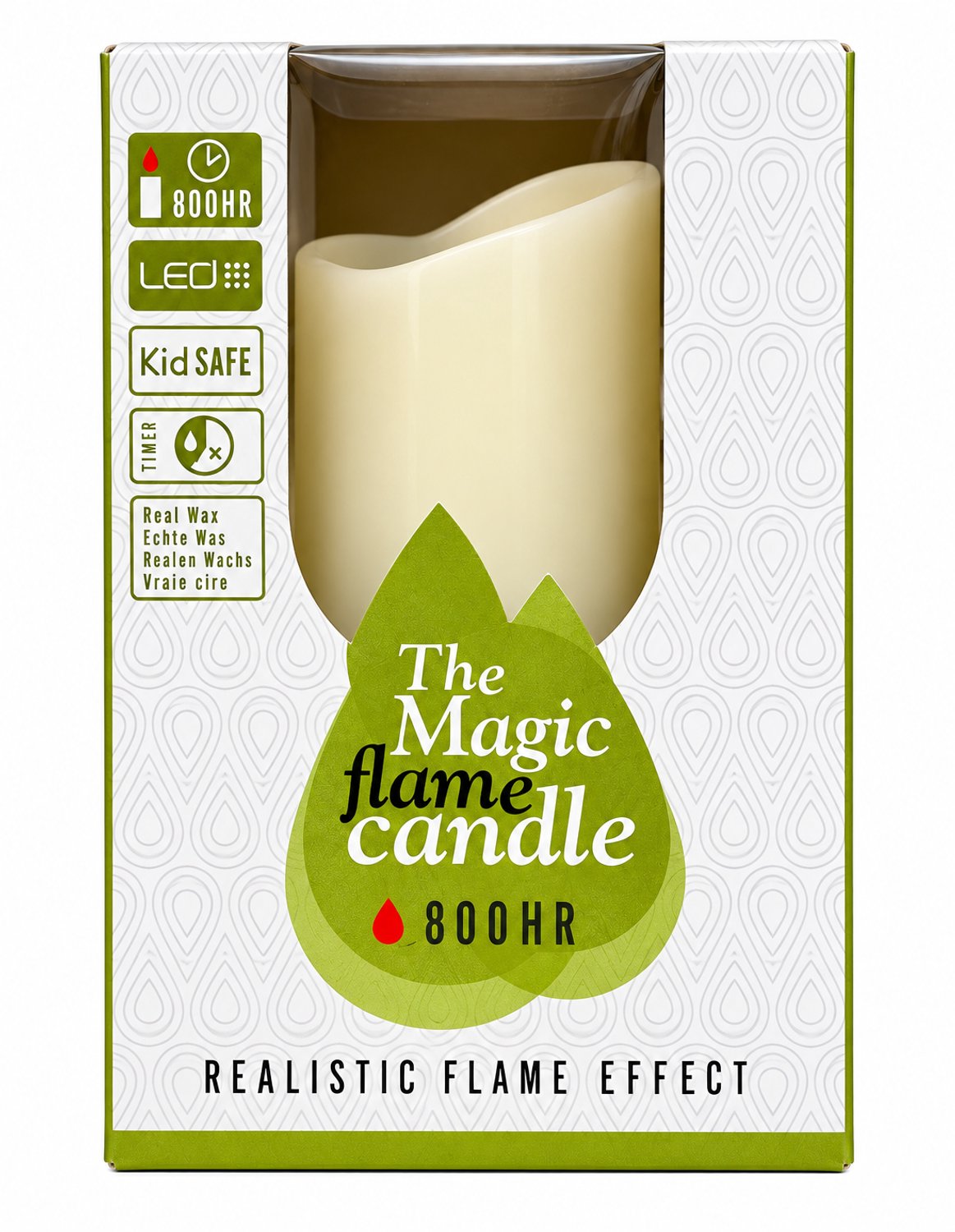 Magic Flame LED kaars 14cm creme Warm wit
