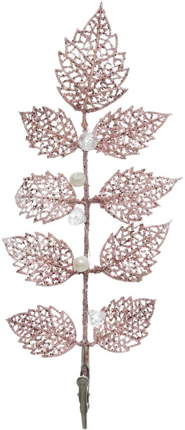 Feeric lights & Christmas Roze plastic kersttak 16 cm Rose