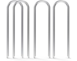 MySit - 100 verzinkte tuinpalen - 6 inch, 11 gauge - U-vormige nietjes voor hek en druppelirrigatie