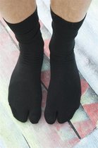 Bonnie Doon Grote Teen Sok Zwart Heren maat 40/46 - Big Toe Sock - Japanse Tabi sokken - Gladde Teennaad - Teensokken - Toesocks - 1 paar - Teenslipper sokken - Geen vervelende nad
