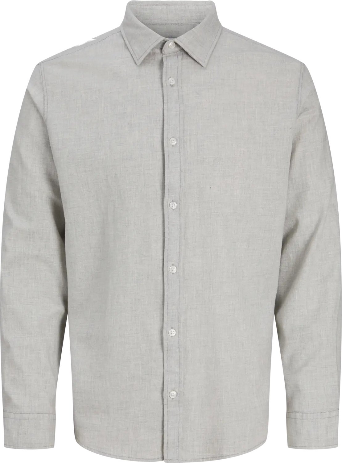 Field shirt regular fit - twill - grijs (light grey melange)