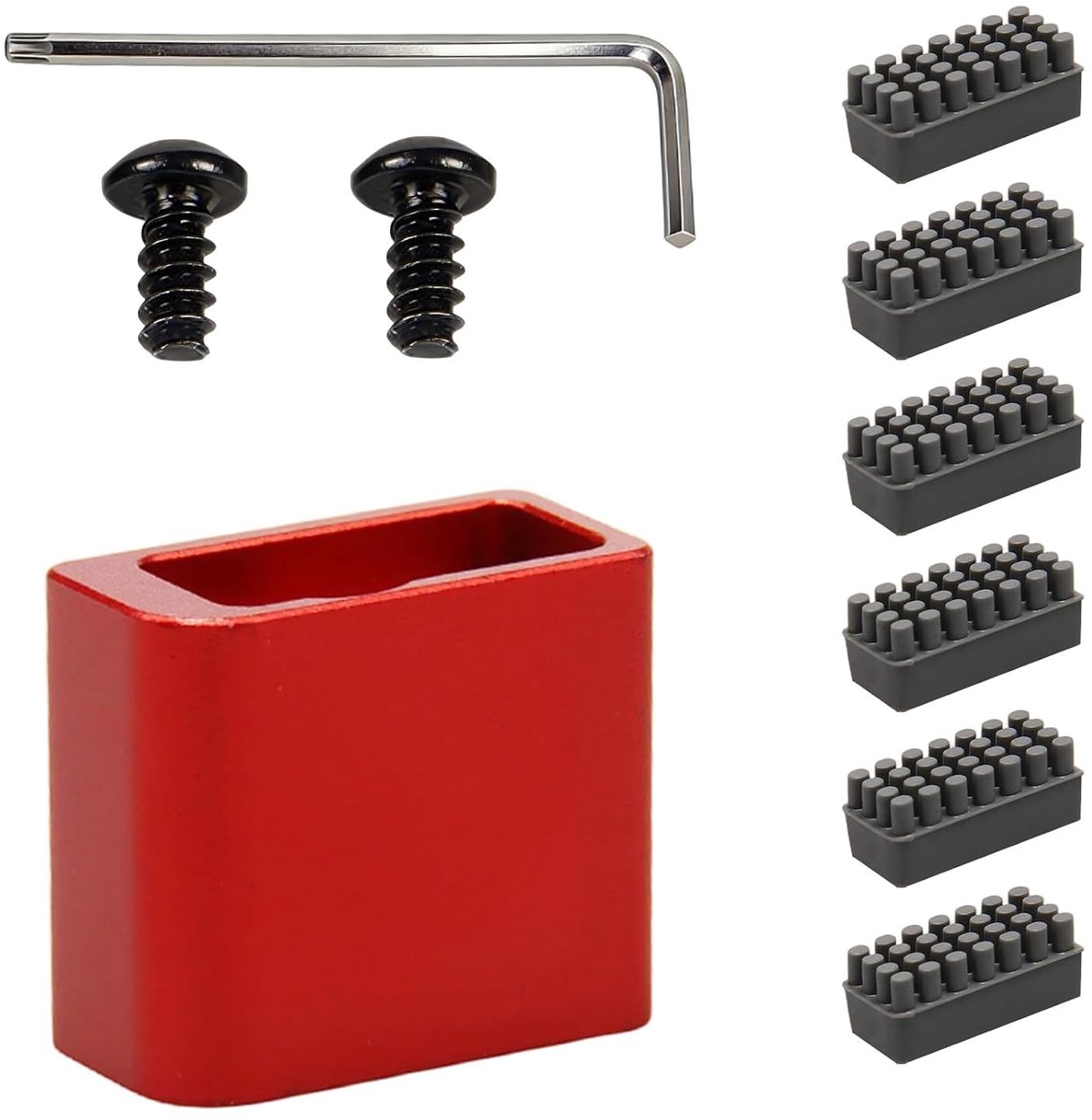 3D Printer Accessoires Set met 6 Siliconen Borstels en Metaal Fixeerblok, Schoonmaakgereedschap voor Hobbyisten en Werkplaatsen, Compatibel met X1/P1/P1S