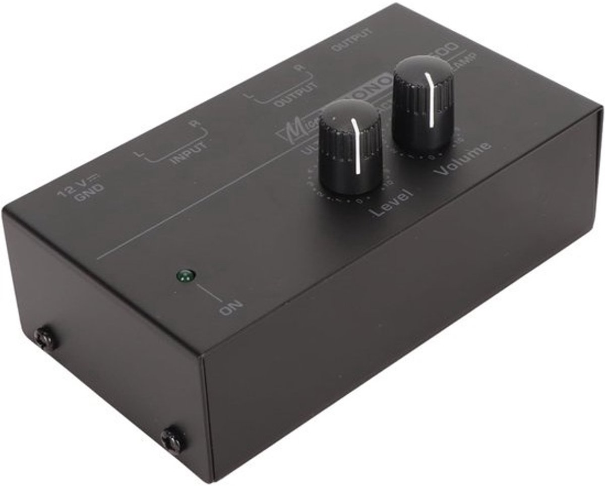 Fonograafvoorversterker - Draaitafelversterker - Voor muziek luisteren - Ultra low noise - 1/4in-uitgang - Metaal