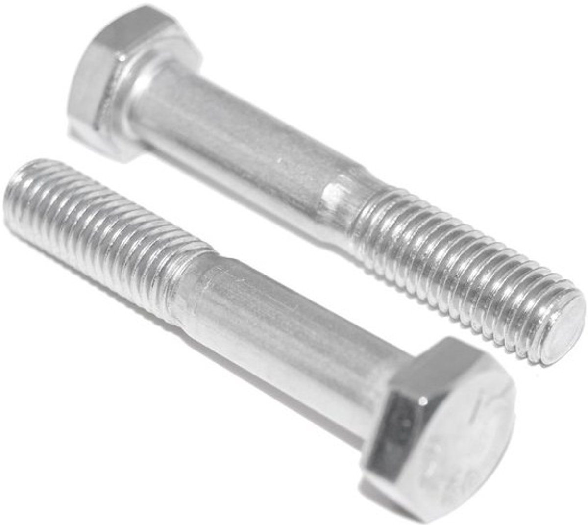 Zeskantschroeven - roestvrij staal - Bouten - DIN 931 - Voor bevestiging in de bouw - Metrische schroefdraad - M12X80 - 4 stuks - Zilver