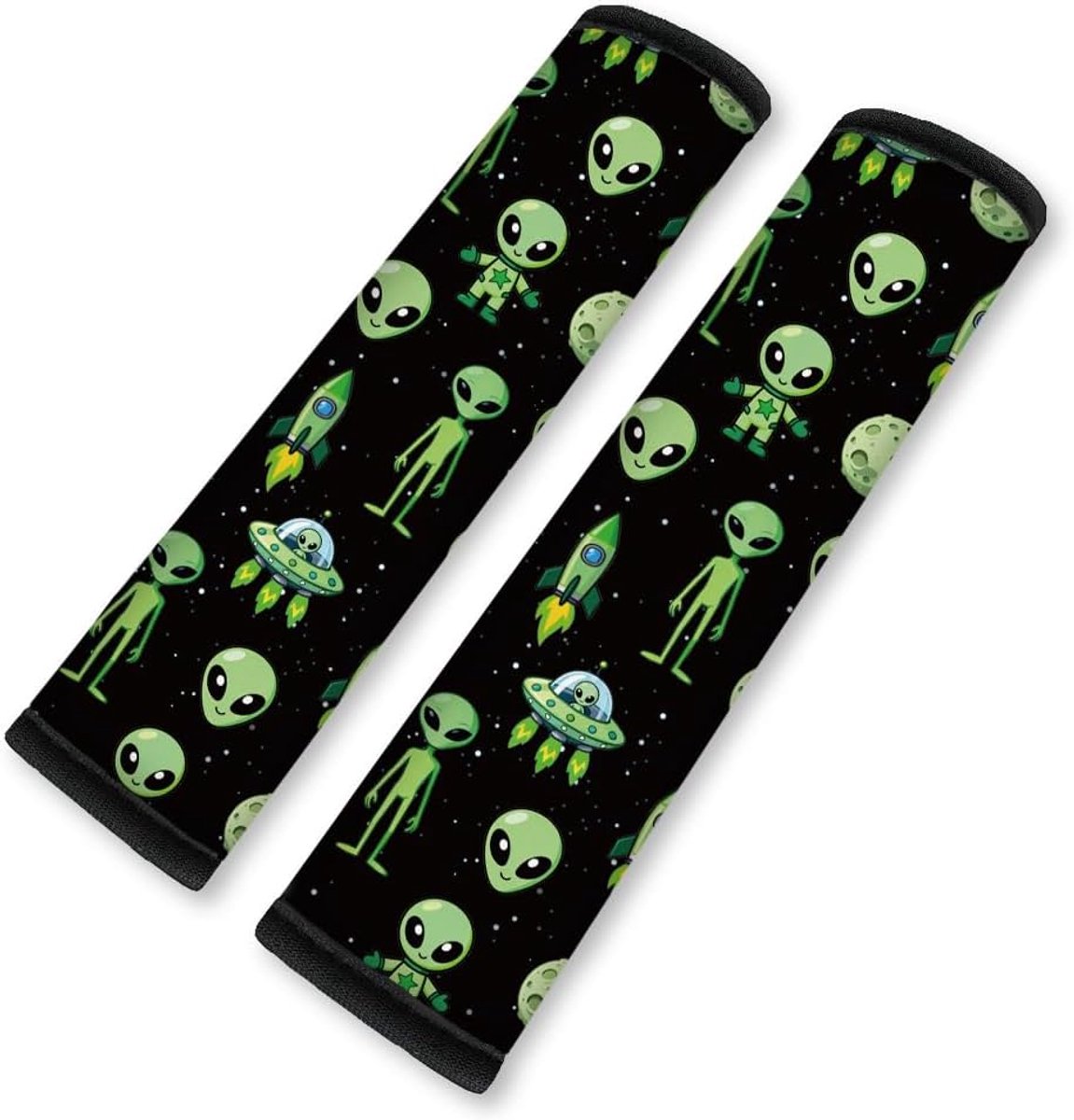 Pack of 2 soft car seat belt covers, alien space, shoulder pad for comfortable driving, suitable for all seat belts - ShopVlot