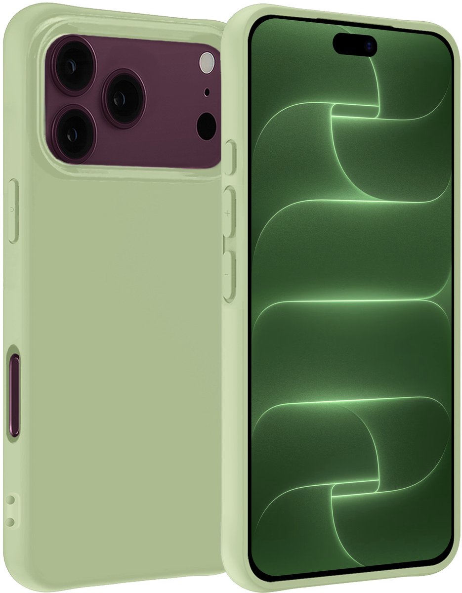 Hoesje Geschikt voor Apple iPhone 18 Pro - Sterk & Shockproof - Hoes Cover - Siliconen Case - Groen