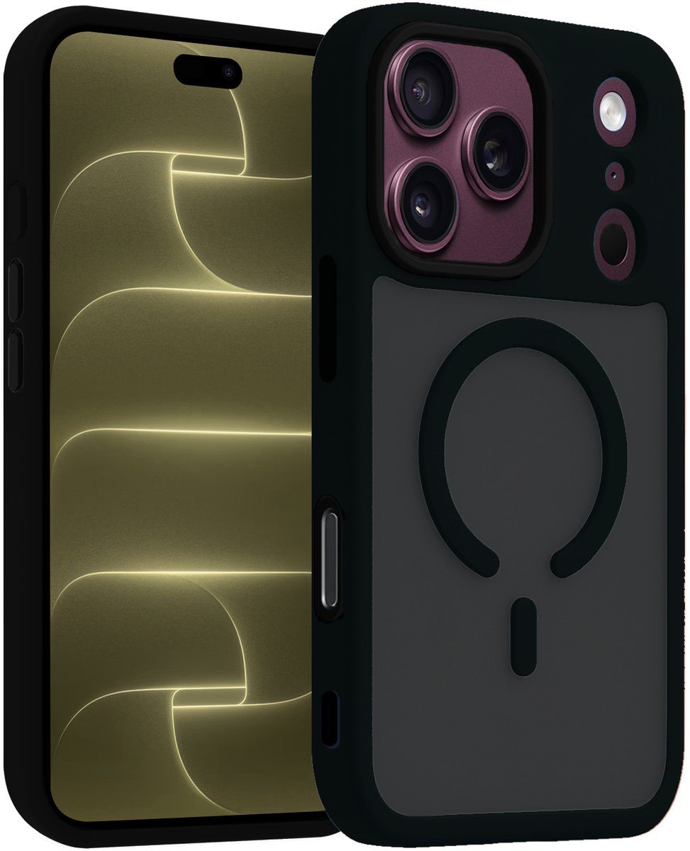 Hoesje - Geschikt voor Apple iPhone 18 Pro Max - Magsafe Compatible - Sterk & Shockproof - Back Cover - Shock Proof Case - Telefoon Hoes Shockproof - Telefoonhoesjes - Zwart
