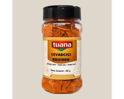 Tuana Kruiden - Cevapcici Kebab Kruiden - Strooibus 130`gram - Tuanashop - MP-C-0006
