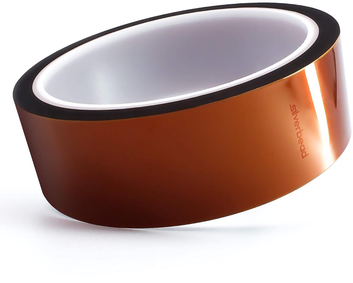 Polyimide tape, hittebestendig, kapton tape, zelfklevend, 30 mm x 33 m, elektronica, isolatietape, kapton tape - ShopVlot