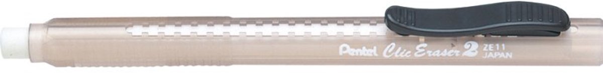 Pentel gum ClicEraser2 ZE11T, navulbaar, groen-transparant, stiftvorm