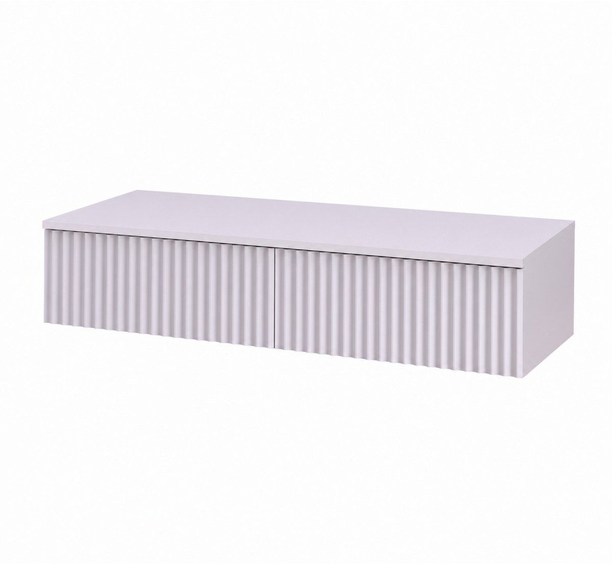 Hangconsole met 2 lades, geribbelde front, 100 x 38 x 17 cm