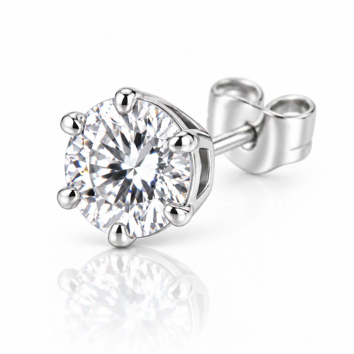 Maevi® Diamant Oorbellen - Formaat: 3mm - Kleur: Zilver - Zirkonia / Glitter Oorbel - Oorknopjes / Oorbel - Hoge Kwaliteit - RVS / Roestvrijstaal / Stainless Steel - Verkleurt Niet - Incl. Luxe Verpakking - Kristal Steen / Siersteen - Briljant