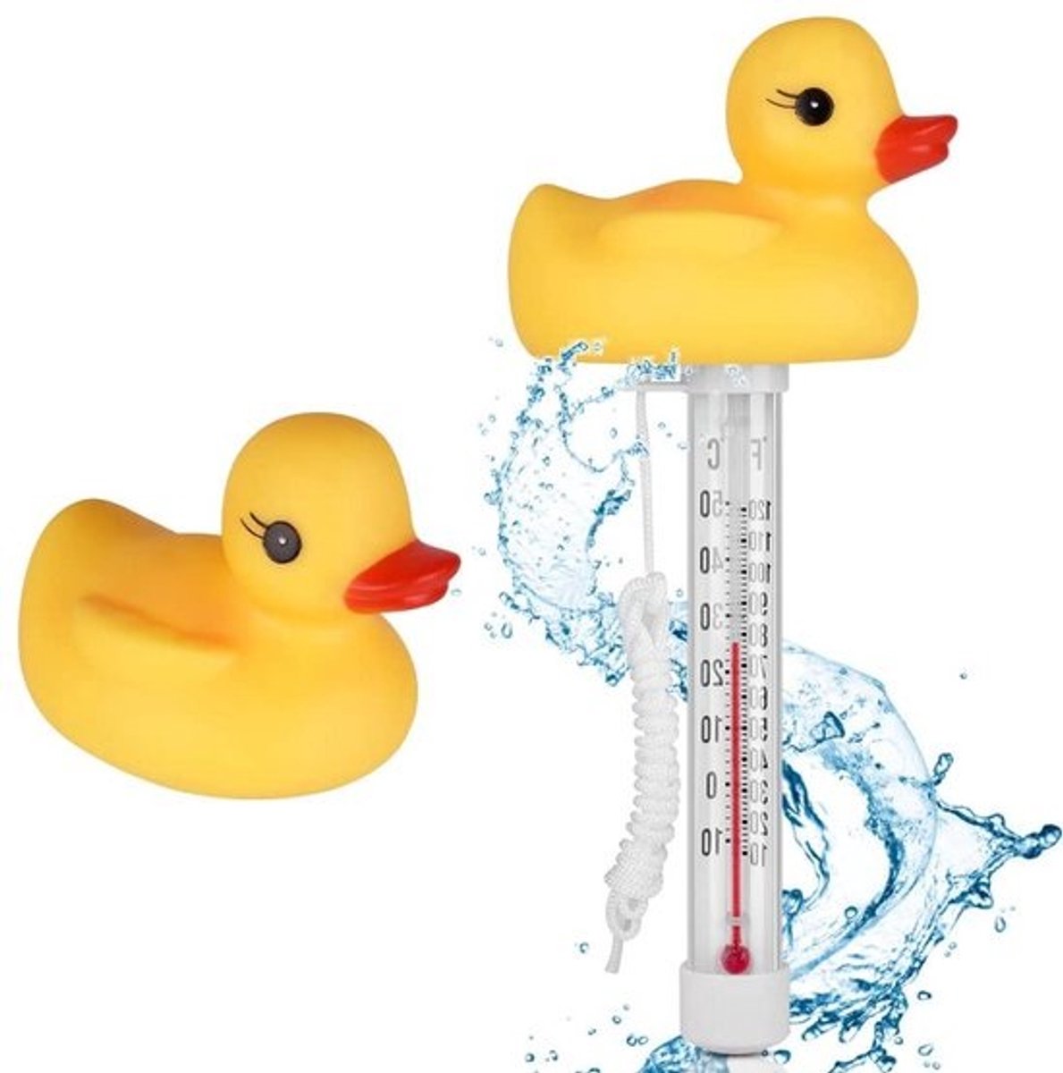 Drijvende zwembadthermometer - voor zwembaden, tubs en vijvers