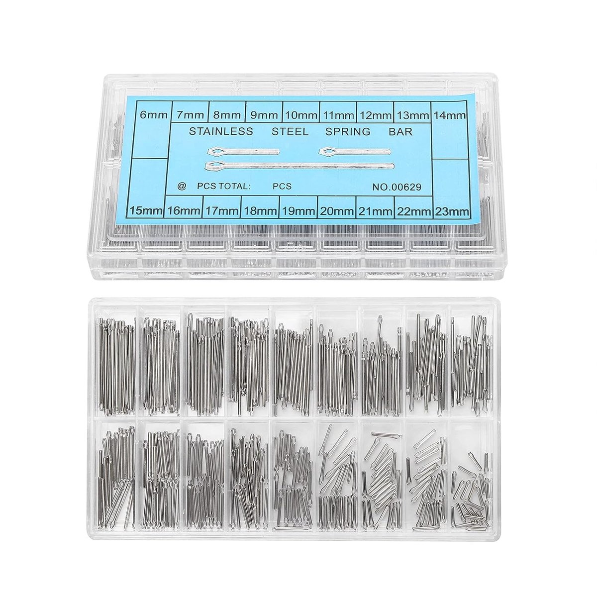 Watch split pins set 360pcs - RVS - 18 maten - Ideaal voor het vervangen van horlogebanden - ShopVlot