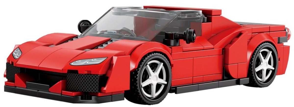 Reobrix 828 Ferrari J50 Supercar 1:24 bouwset | City fast champions adventure | Creator classic motor bouwpakket | Technic speelgoed ideas voor volwassenen | Icons furious speed auto | Technische bouwdoos met 298 bloks