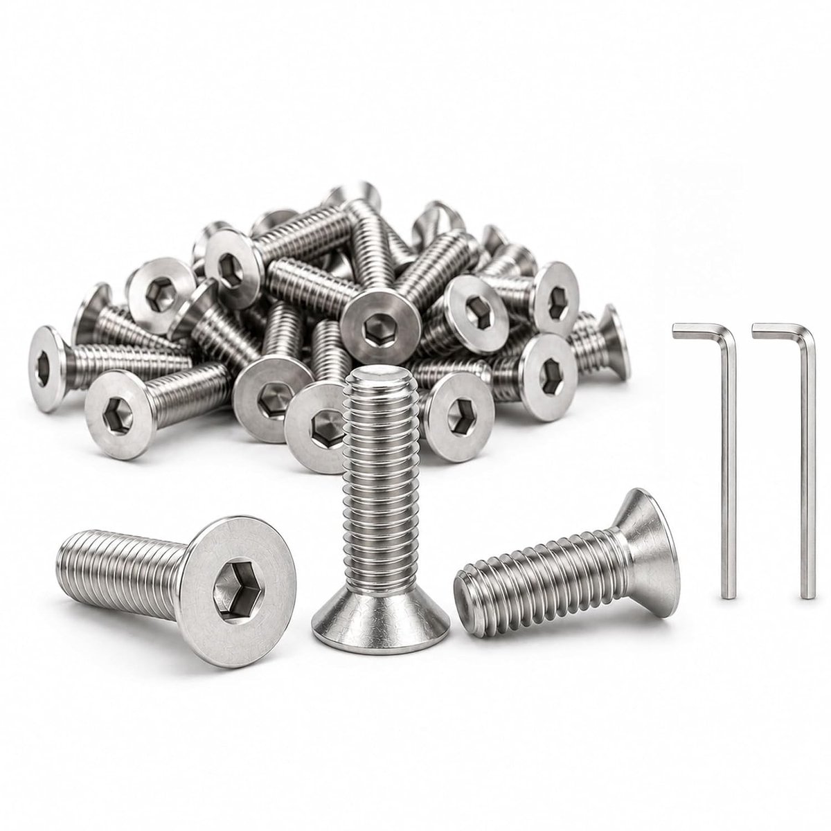 RVS Countersunk Schroeven M6 x 30 mm - Duurzame Machine Schroeven voor Diverse Toepassingen, Perfect voor Bouw en Meubelmontage