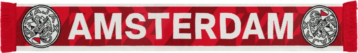 Ajax-sjaal rood print
