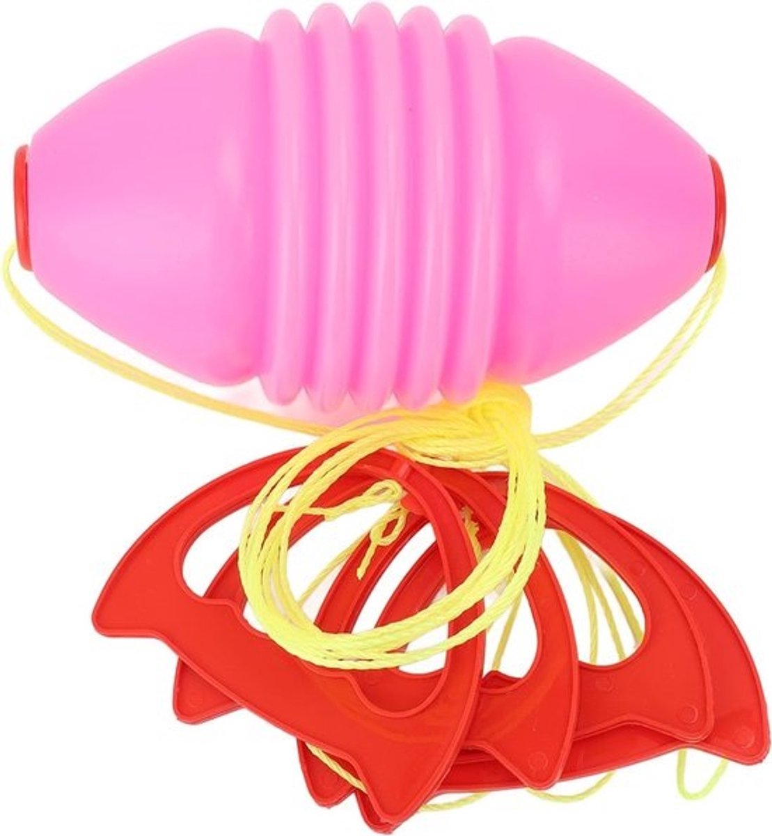 Trekbalspelset - Interactief speelgoed - Voor binnen en buiten - Geschroefde uitvoering - 20 x 19 x 10 cm - Roze