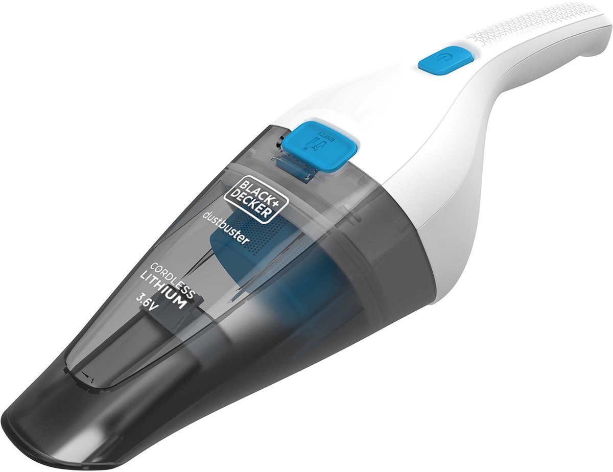 Handstofzuiger - Draadloze Accu Kruimeldief met HEPA-filter, Zakloos en Lichtgewicht, 325 ml, Wit/Blauw