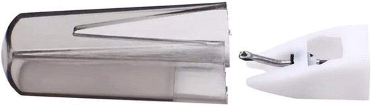 Vervangende naaldstylus - Naald voor platenspeler - Voor muziek luisteren - Verbeterde geluidsweergave - 3 x 3 x 2 cm - Wit