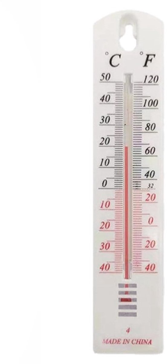 Analoge thermometer - Binnen-buitenmeter - Temperatuur meten - Hoge nauwkeurigheid - 213 cm lengte - Meerkleurig