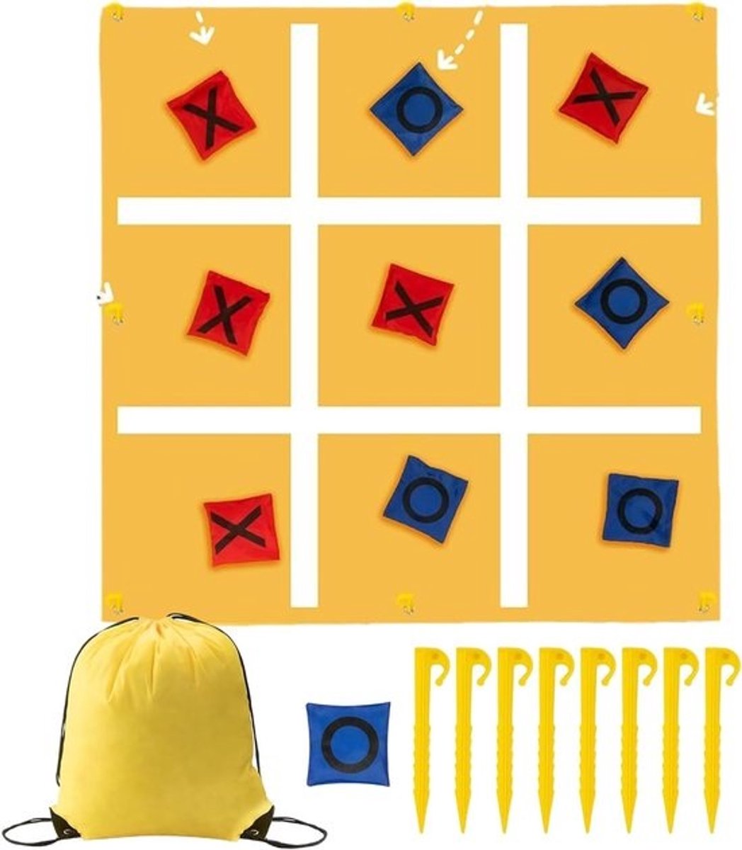 Bonenzak-gooispel - Werpspel buiten - Interactief groepsspel - Direct-klare speelset - 91x91x2 cm - Meerkleurig