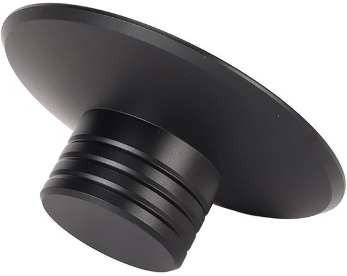 Plate Stabilizer - Recordklemgewicht - Beter vinyl luisteren - Trillingen reduceren - 76 mm diameter - Zwart