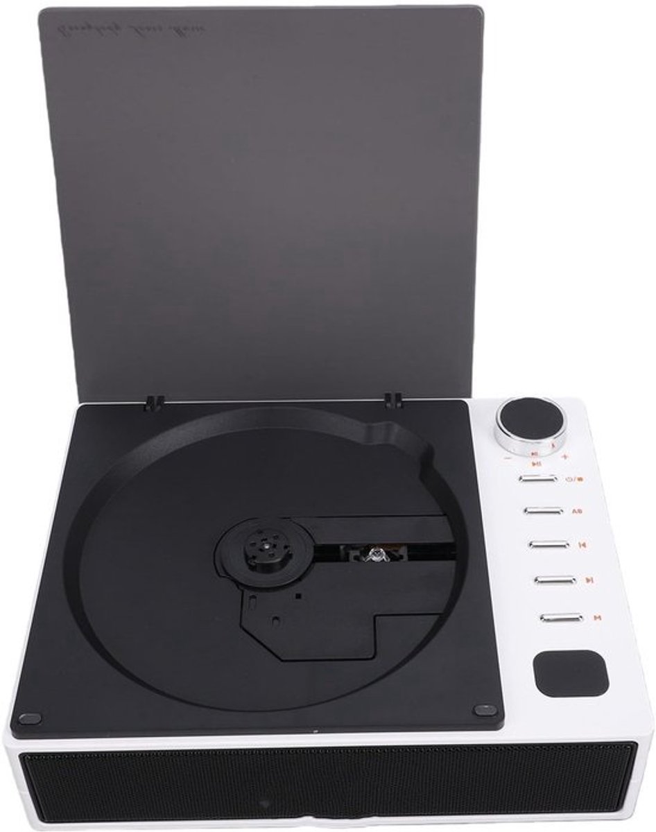 Draagbare cd-speler - Muziekspeler - Bluetooth - Voor muziek luisteren - Ingebouwde luidsprekers - 26.7 cm - Wit