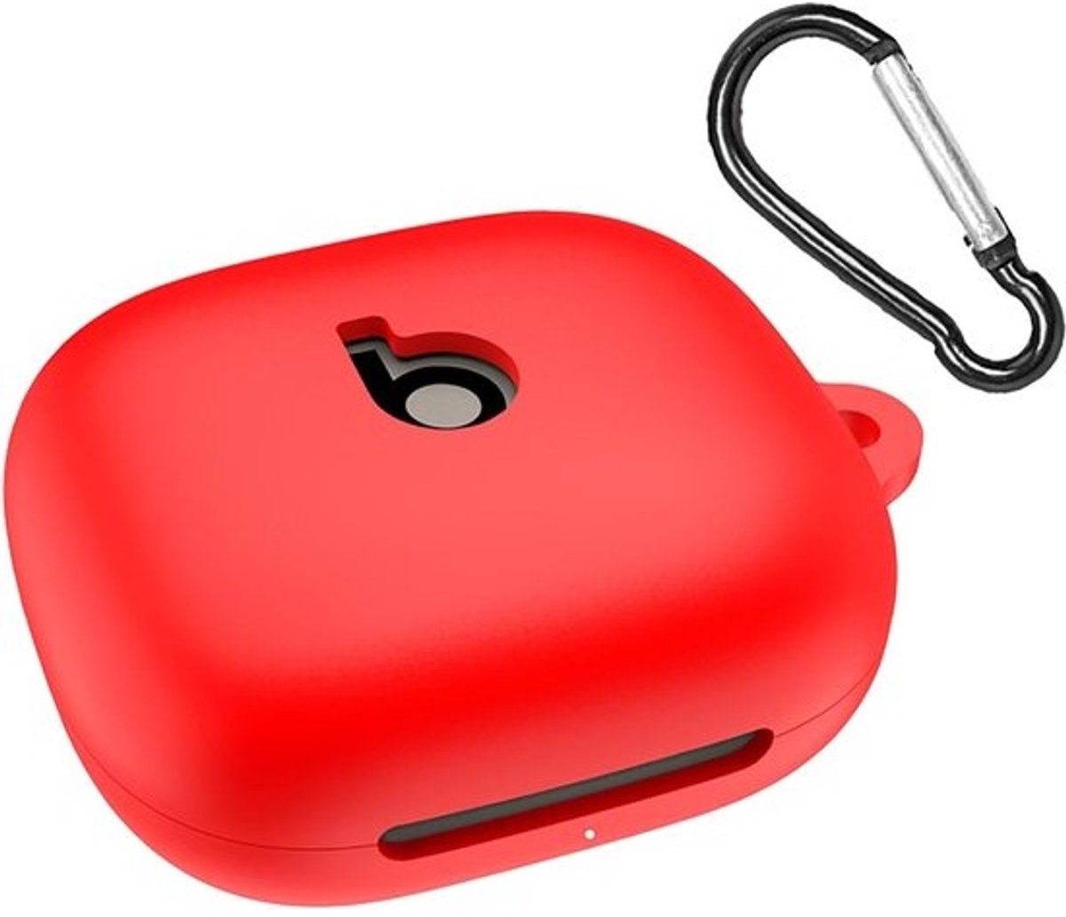 Beschermhoes - Case voor oordopjes - Veilig vervoeren - Schokabsorberend siliconen - 02 x 02 cm - Rood