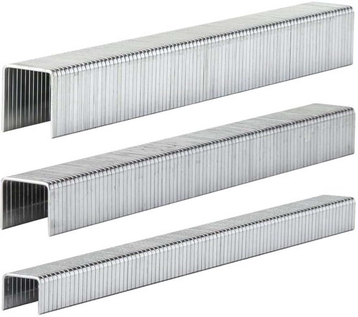 Heavy-duty nietjes - Diverse maten - Voor bouw, stoffering en knutselen - Gegalvaniseerd staal - Assortiment van 1300 stuks - Zilver