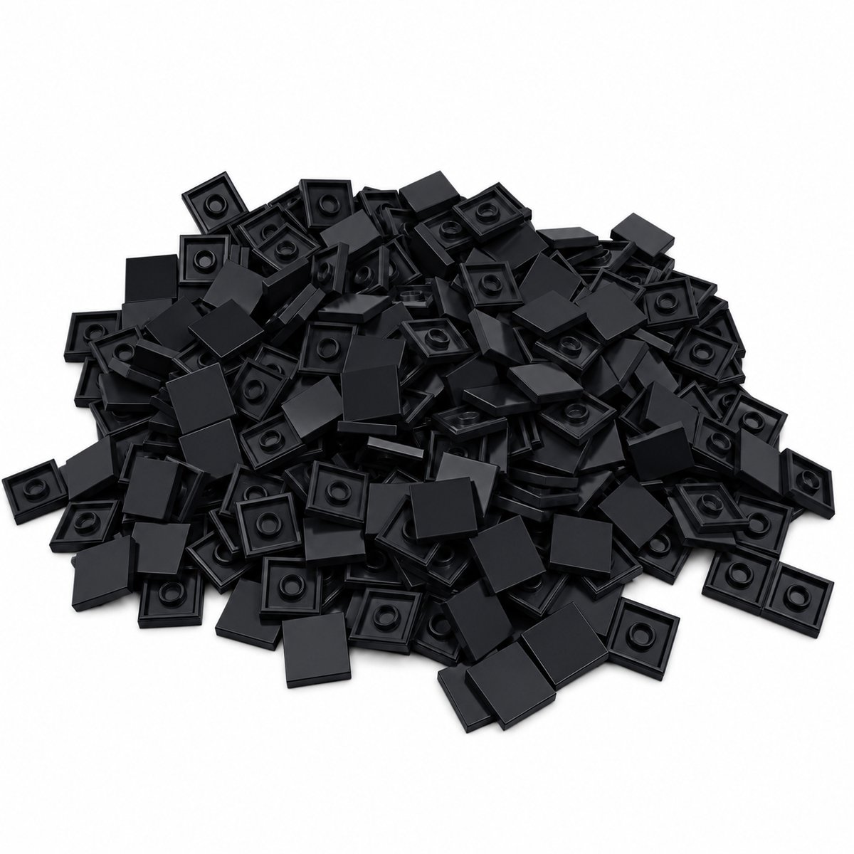 200 Bouwstenen 2x2 tile | Zwart | Compatibel met Lego Classic | Keuze uit vele kleuren | SmallBricks
