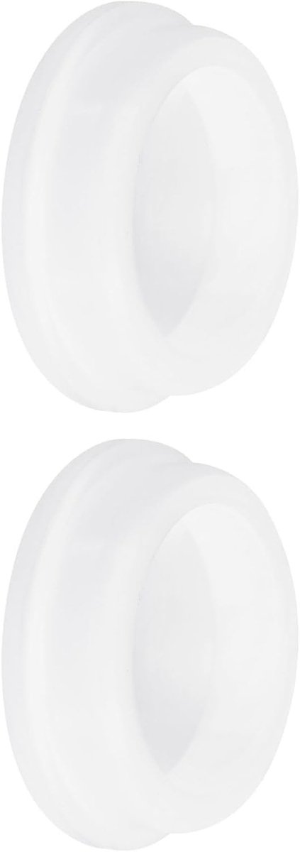 2x Rubberen Gatendoppen Wit voor Afsluiten Gaten 51-52 mm - Hittebestendige Siliconen Stoppen