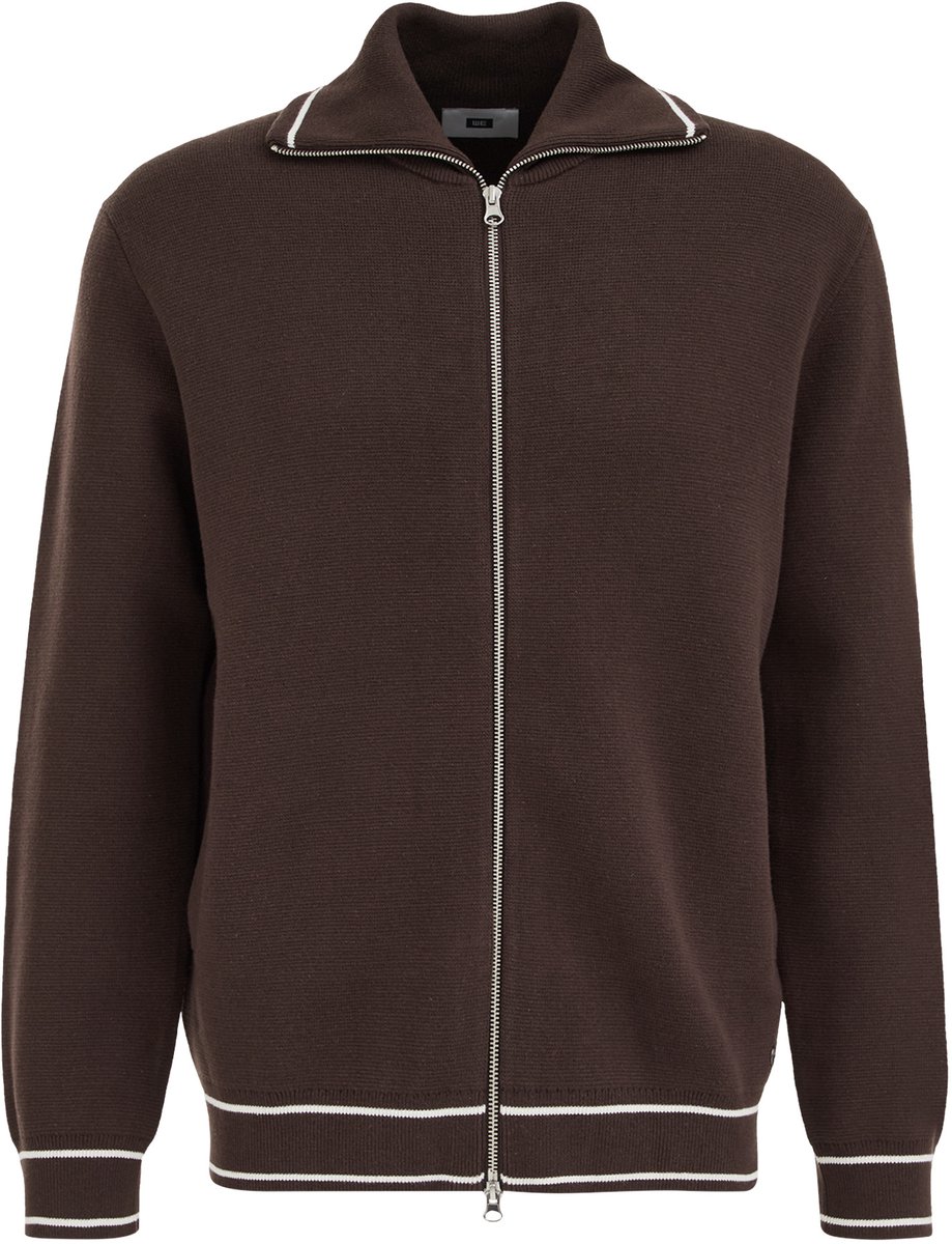 WE Fashion Heren regular fit gebreid vest met contrast