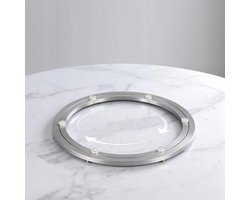 Lazy Susan 50 cm 20 Inch Rotation Platform, 360° Aluminium Rotation Platform, Heavy Load, 180 kg with Non-Slip Feet - ShopVlot