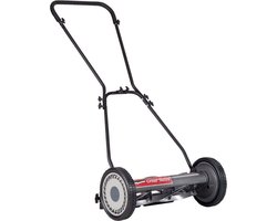 Duwmaaier-grasmaaier - Handmatige grasmaaier - Voor gazononderhoud - 5 bladen - 18 inch - Grijs