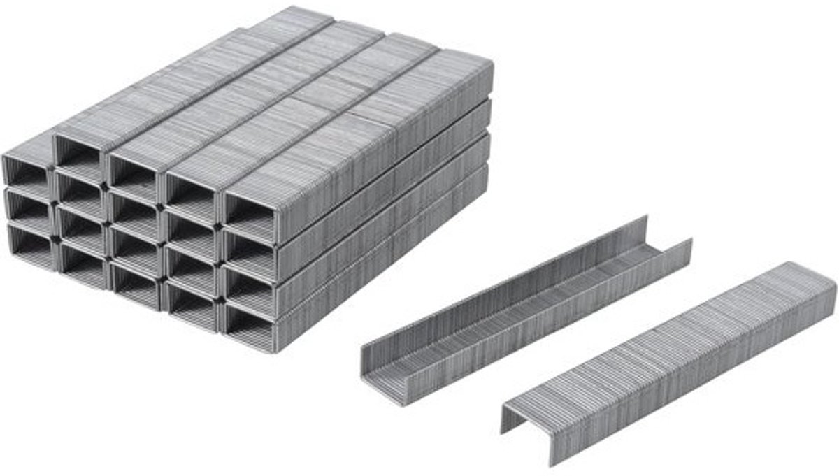 Brede nietjes - Staaldraadnietjes - Stoffen bevestigen - Type 053 - 6 mm - Zilvergrijs