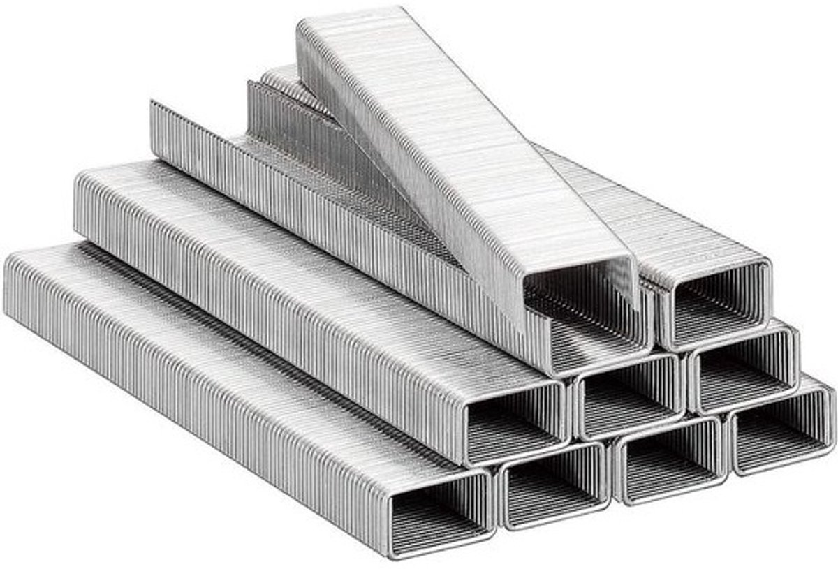 Stalen nietjes - Fijndraadnietjes - Voor klussen en hobby - Hoge treksterkte - Hoogte 8 mm - Zilver