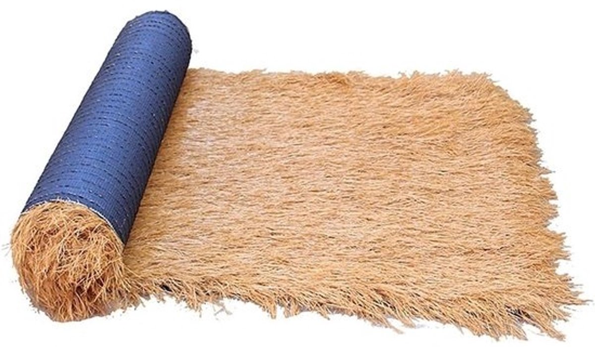 Kunstmatig rieten dak - Synthetisch riet - Exotische decoratie - Brandwerend en duurzaam - 1 x 10 m - Geel