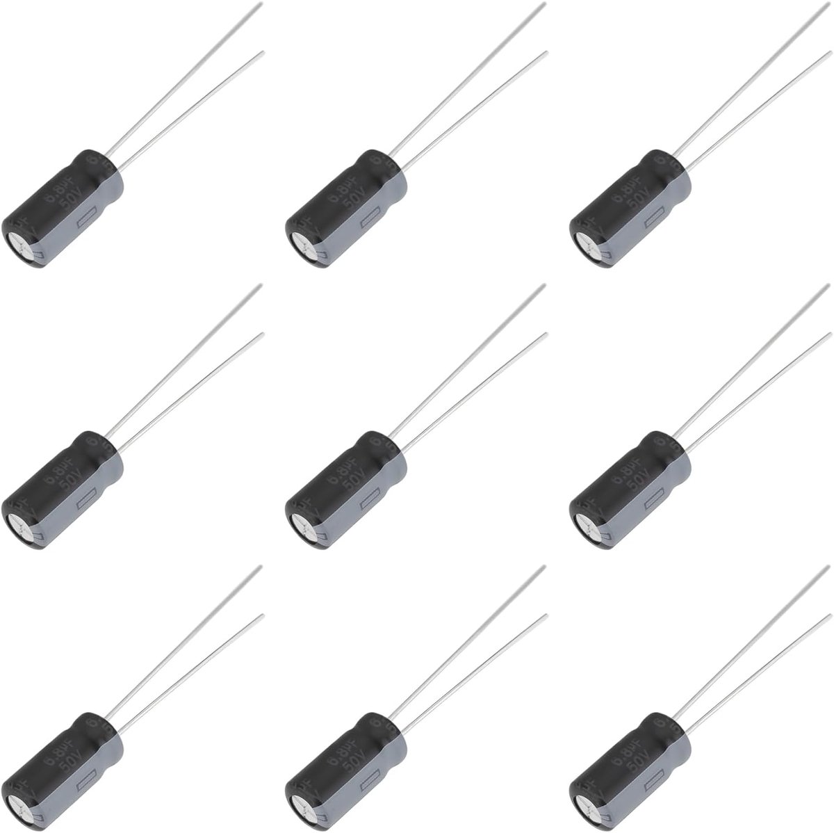Aluminium elektrolytische condensatoren 6.8uF 50V - 105C - 5x11mm - ideaal voor audiocircuits - ShopVlot