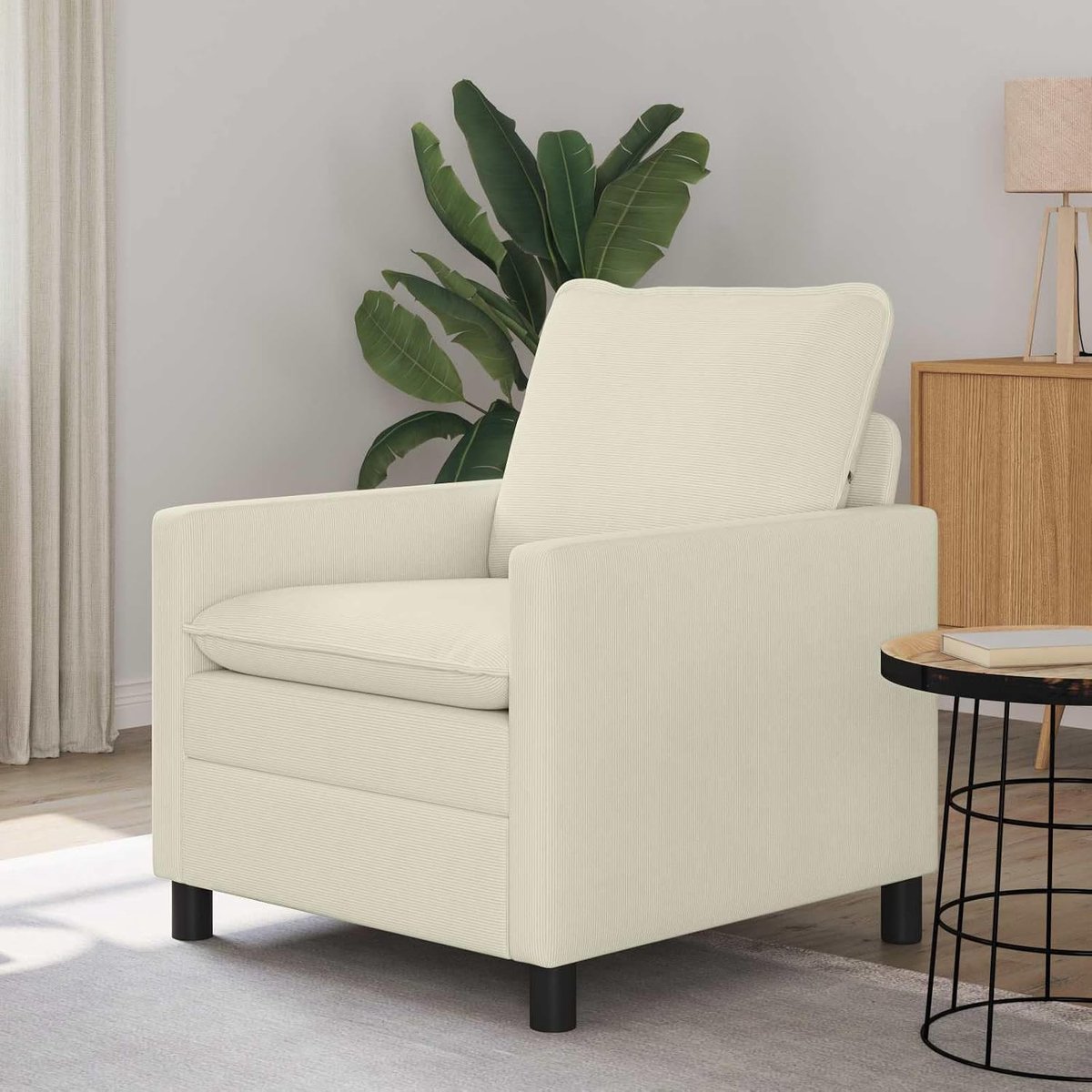 Sofa crème 76 x 81 x 87,5 cm stof