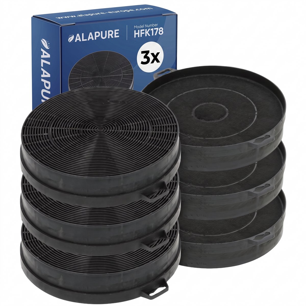 3x Koolstoffilter voor Bosch 00644366 / 00353121 / DHZ5425 / DHZ5465 / LZ55250 / LZ55350
