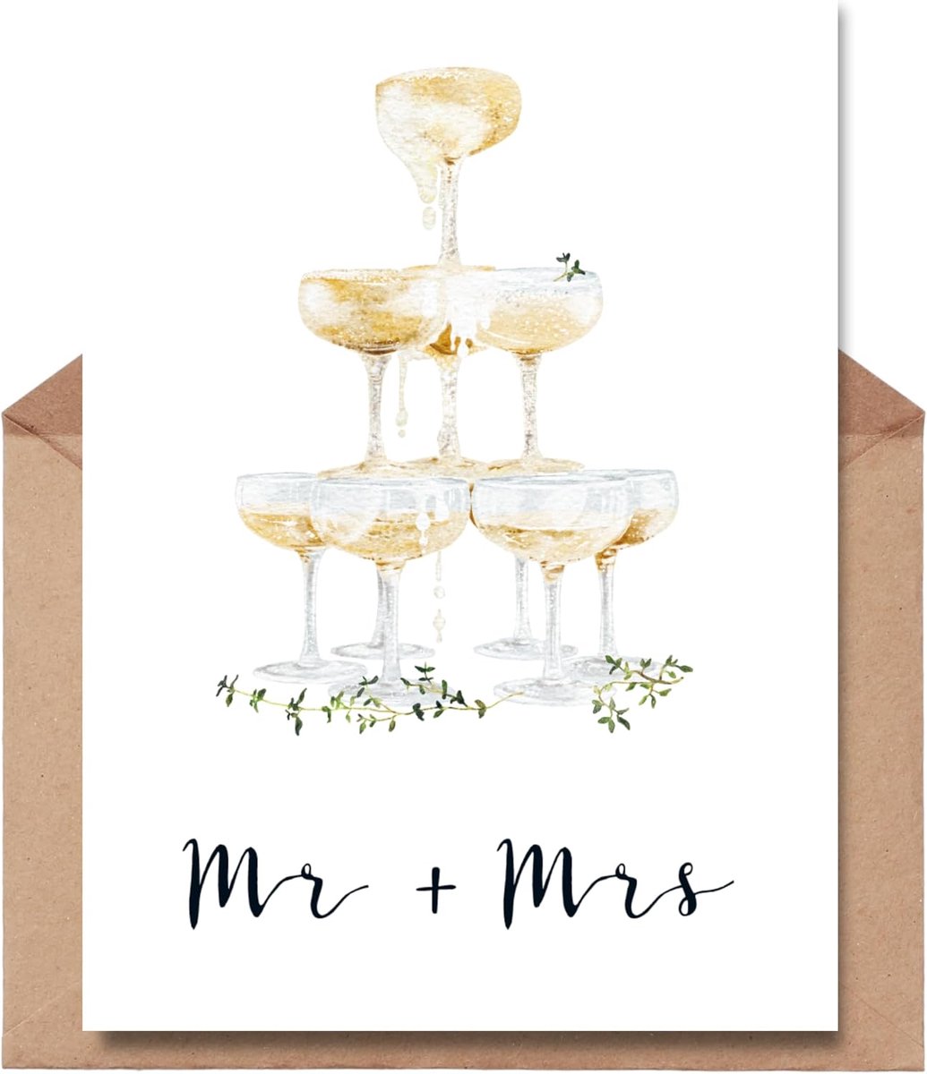 Ansichtkaart voor bruiloft - 'Alles Liebe' - met envelop - perfecte felicitatie voor Mr + Mrs - ShopVlot