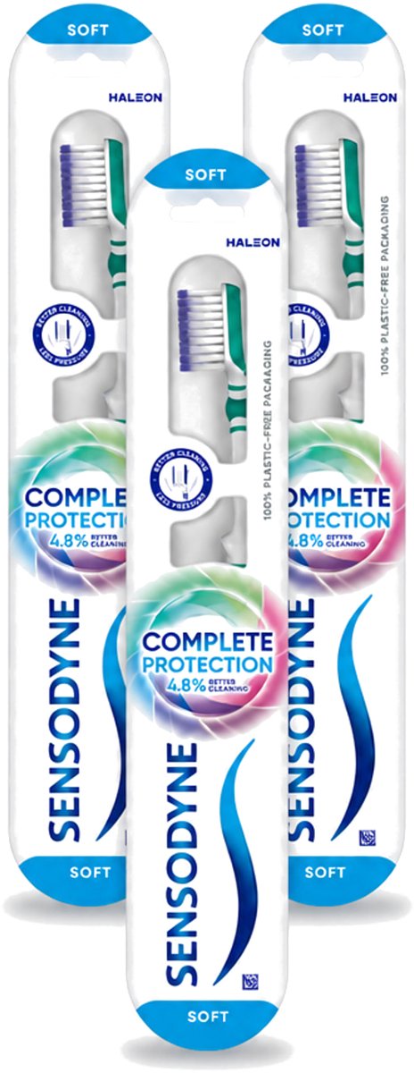 3 x Sensodyne - Tandenborstel - Complete Care Soft - Volledige Zorg - 1 tandenborstel - Voordeelverpakking - 3 stuks