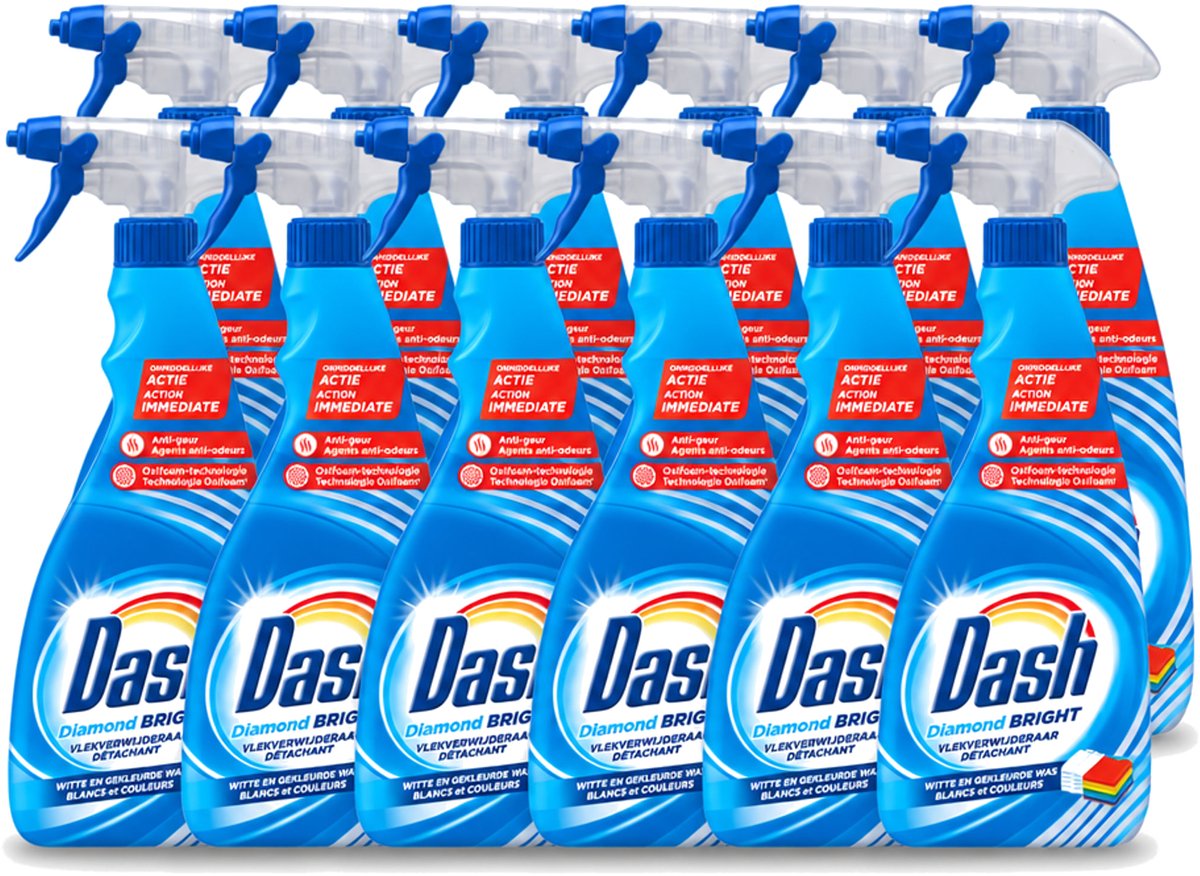 12 x Dash - Vlekverwijderaar - Vloeibaar - Krachtige Reiniging - 750 ml - Voordeelverpakking - 12 stuks