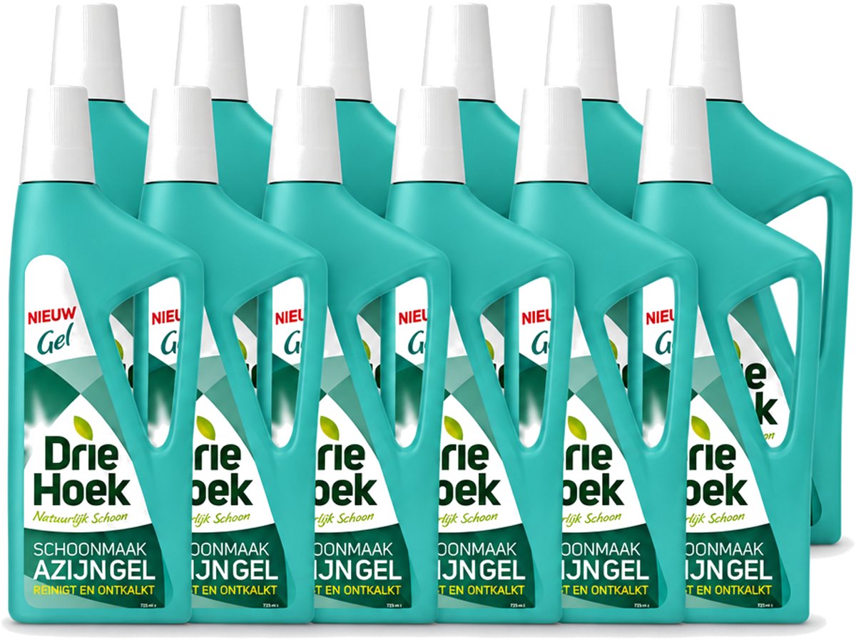 12 x Driehoek – Azijngel – 725 ml - Voordeelverpakking - 12 stuks